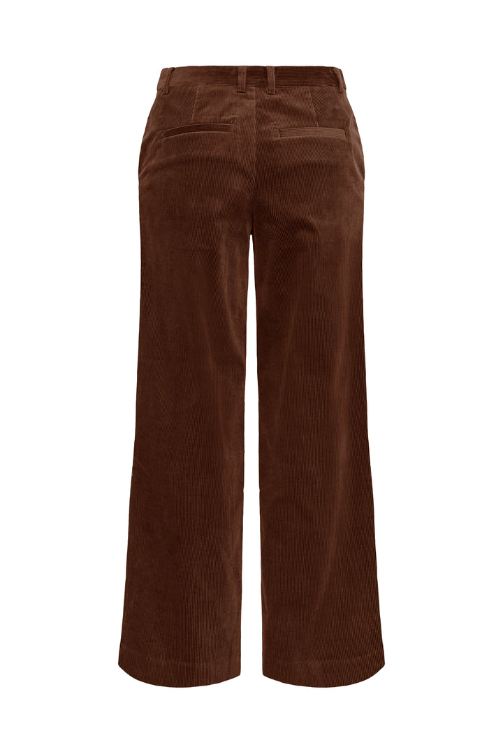 Pantalon en coton mélangé Columba - Bas droit et extensible au fini texturé