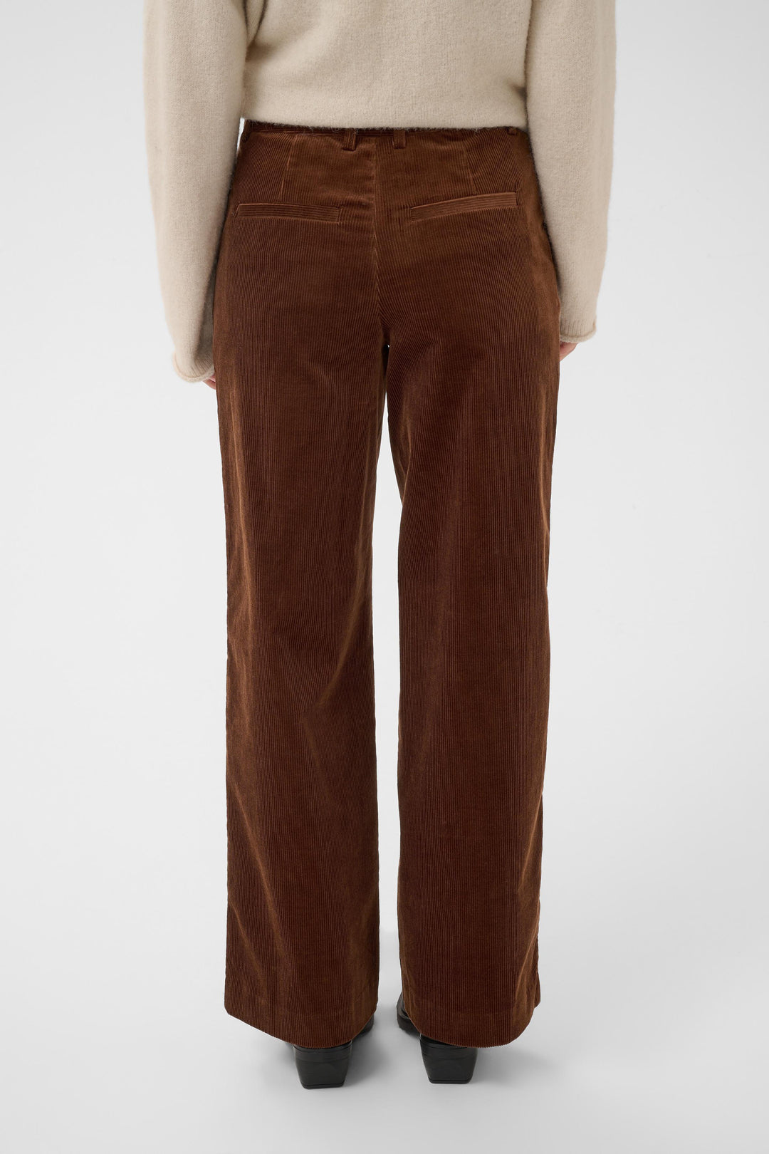 Pantalon en coton mélangé Columba - Bas droit et extensible au fini texturé