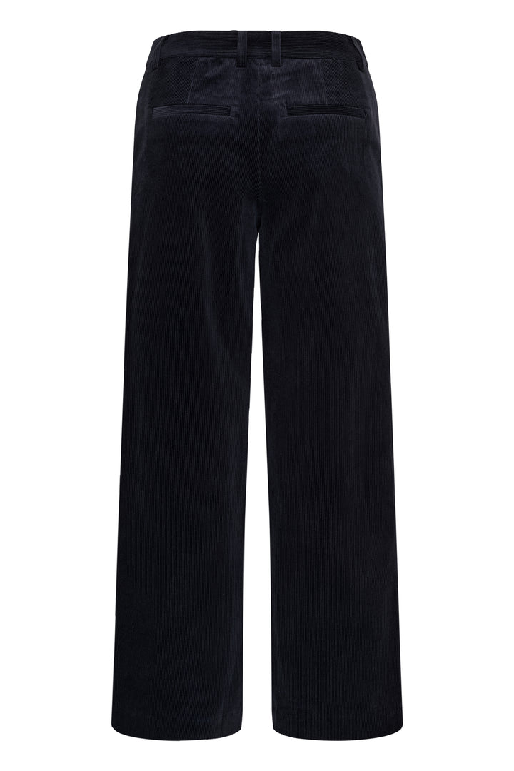 Pantalon en coton mélangé Columba - Bas droit et extensible au fini texturé
