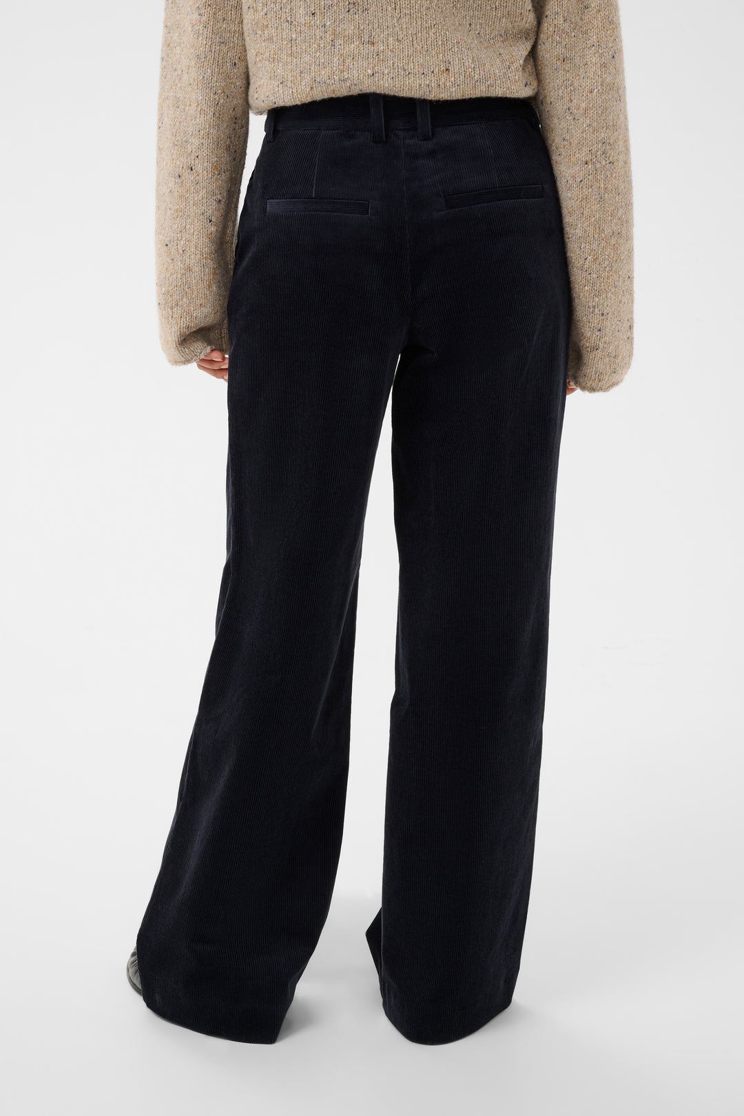Pantalon en coton mélangé Columba - Bas droit et extensible au fini texturé