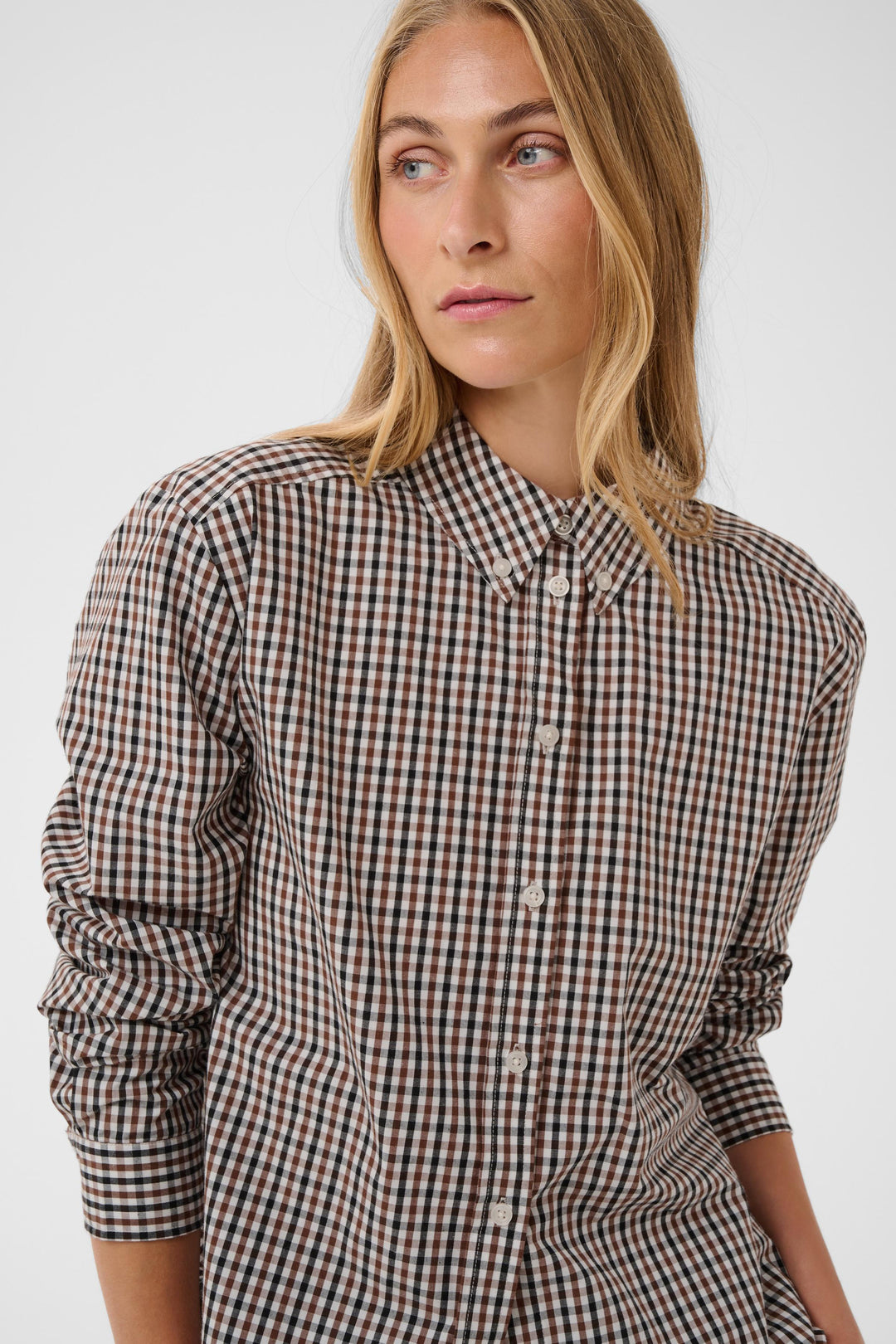 Chemise en coton biologique Chrestella - Boutonné à motif géométrique