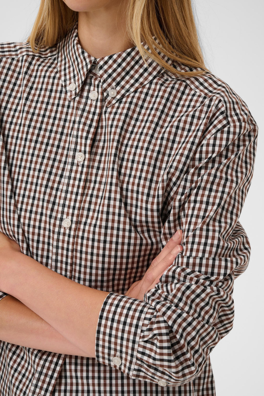 Chemise en coton biologique Chrestella - Boutonné à motif géométrique