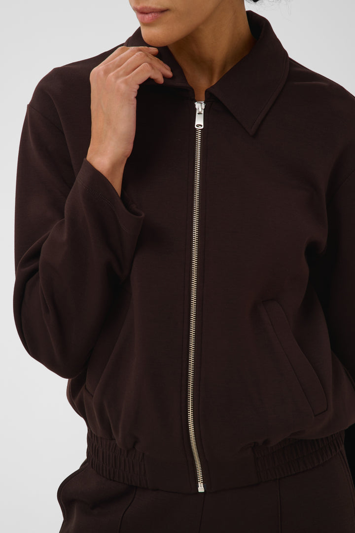 Cardigan zippé en viscose Ecovero mélangée Chenaya - Légère à col polo