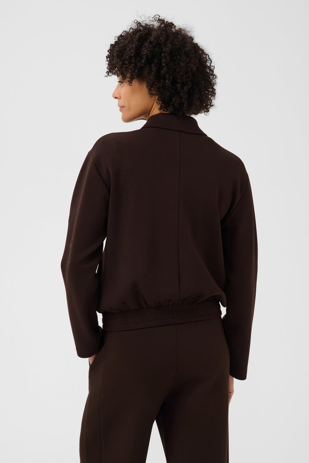 Cardigan zippé en viscose Ecovero mélangée Chenaya - Légère à col polo