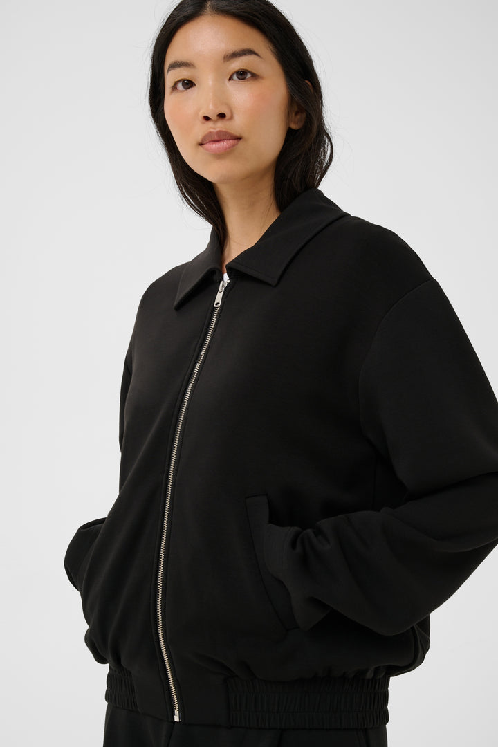 Cardigan zippé en viscose Ecovero mélangée Chenaya - Légère à col polo