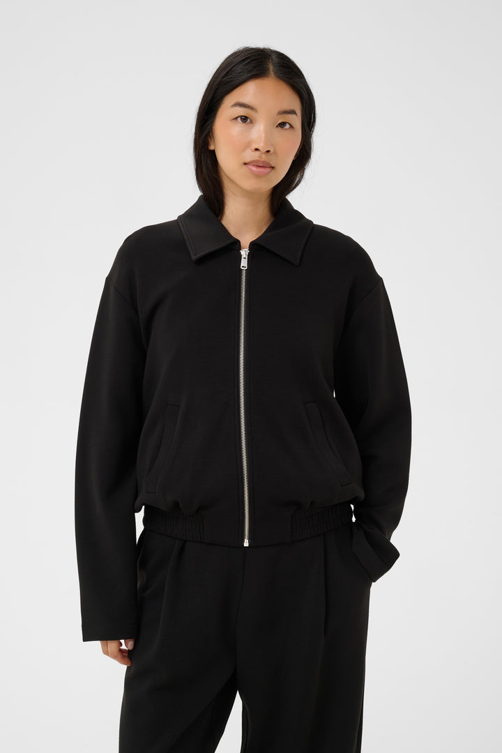 Cardigan zippé en viscose Ecovero mélangée Chenaya - Légère à col polo