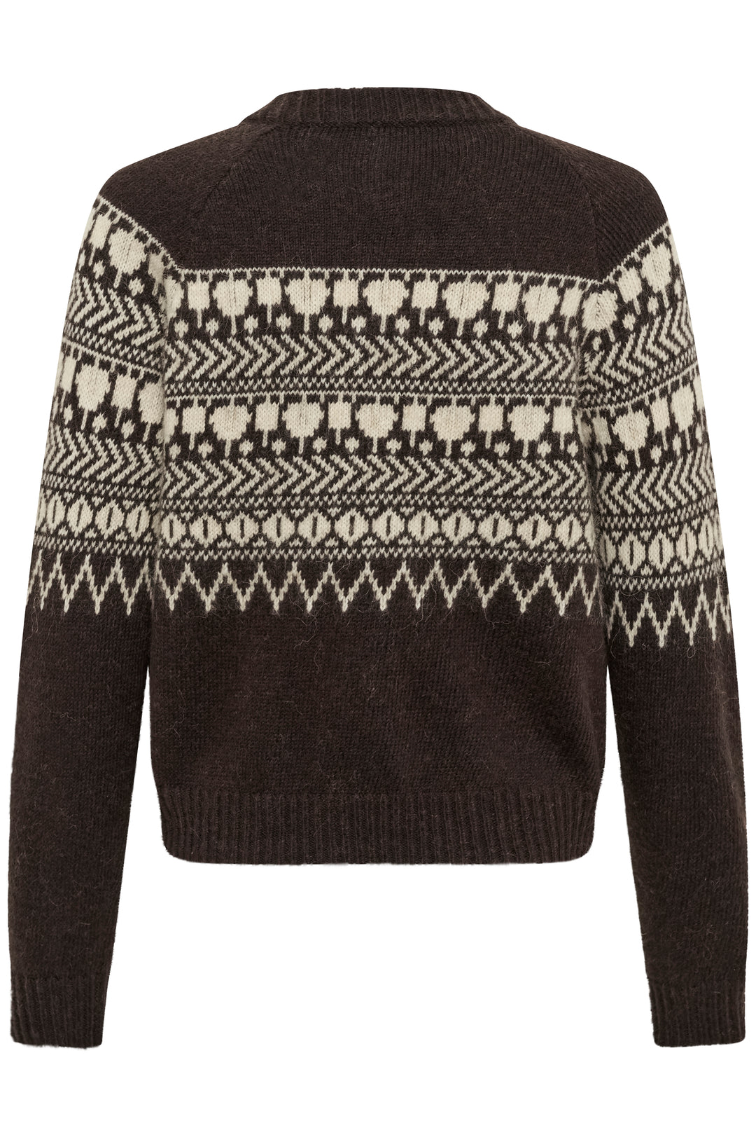 Cardigan en coton biologique mélangé Charmaine - En maille fine à motifs