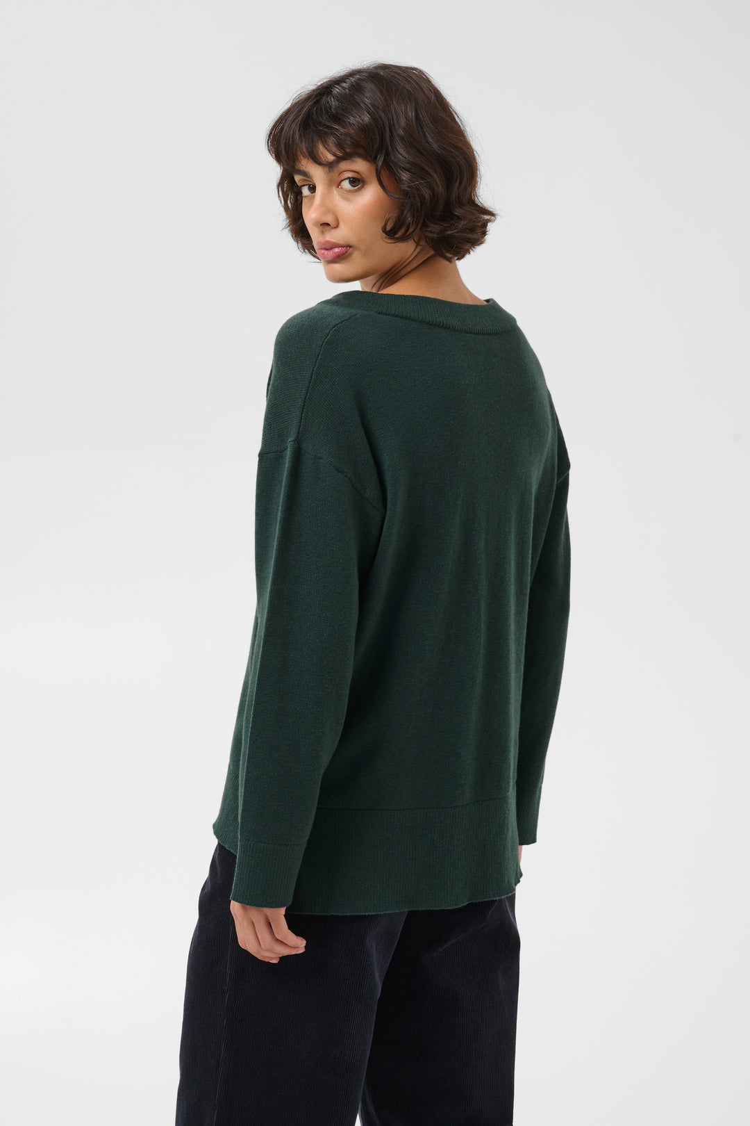 Pull à encolure en V Charlin - En coton et cachemire