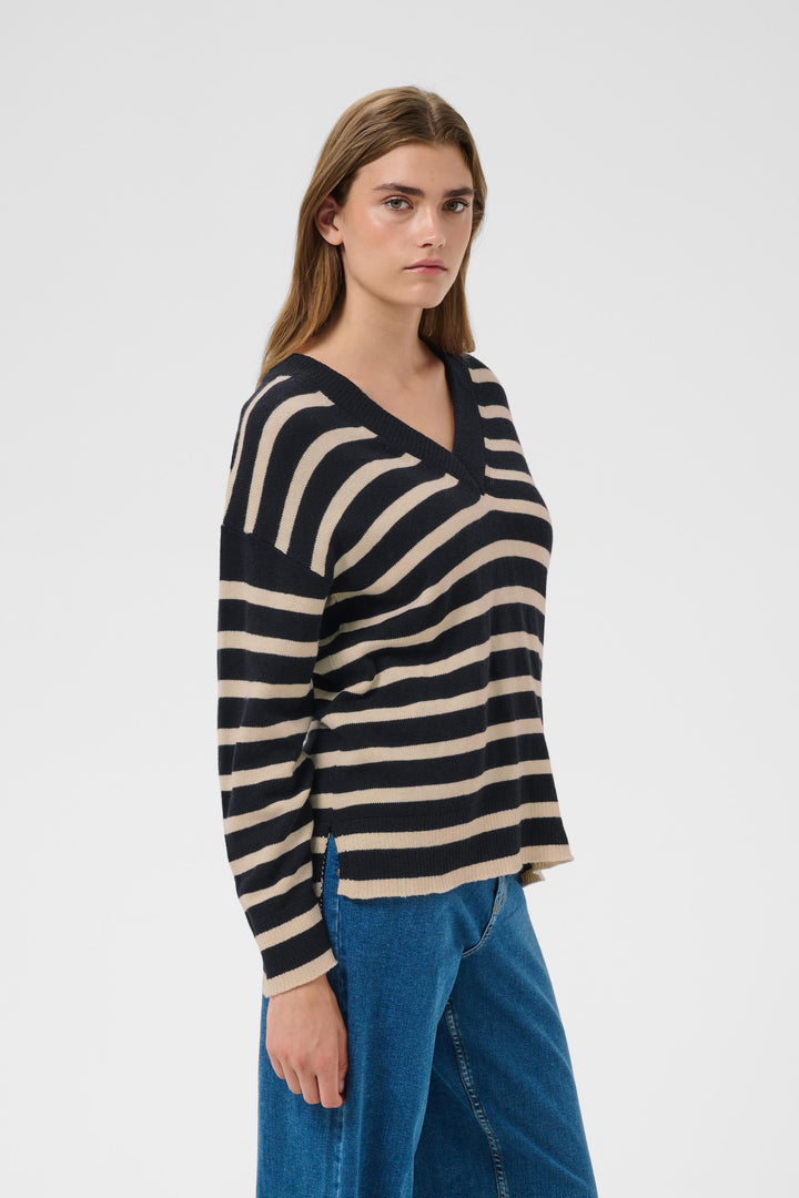 Pull à encolure en V Charlin - En coton et cachemire