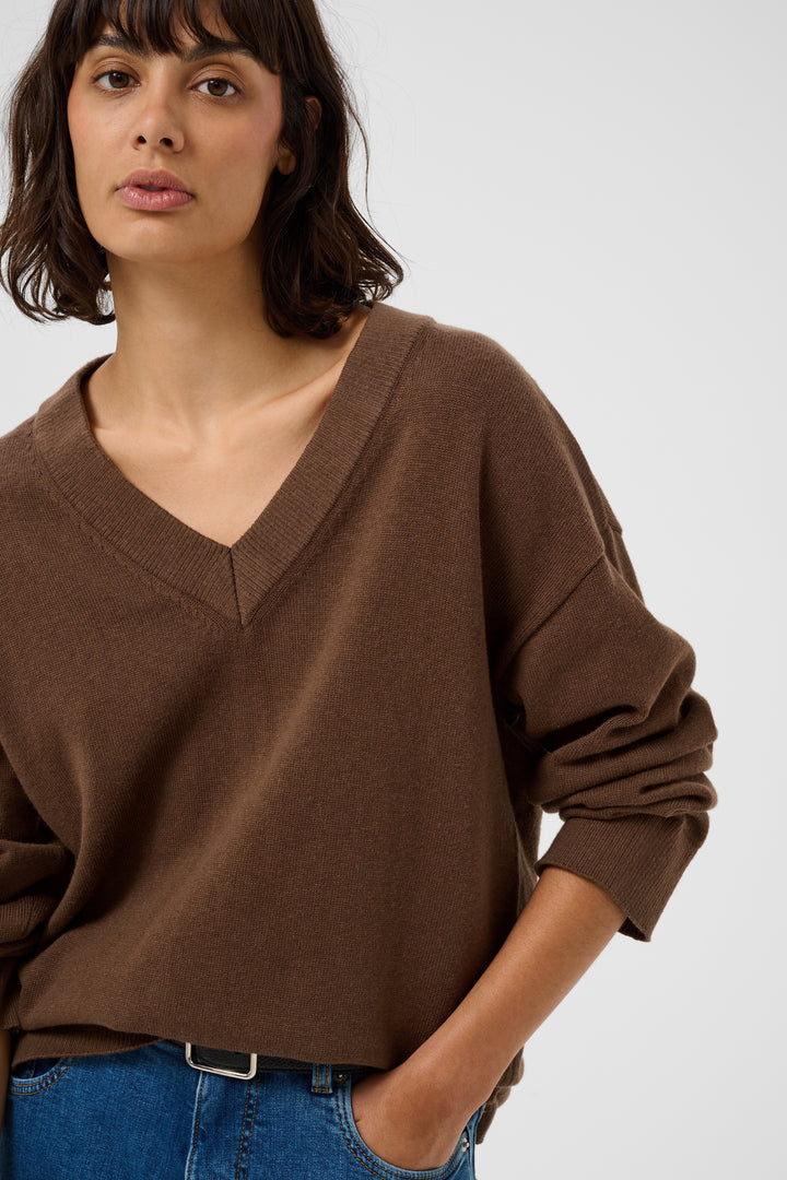 Pull à encolure en V Charlin - En coton et cachemire