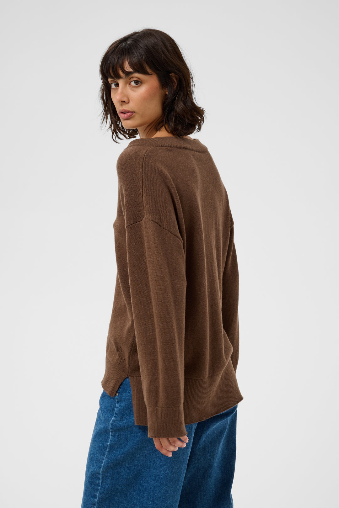 Pull à encolure en V Charlin - En coton et cachemire