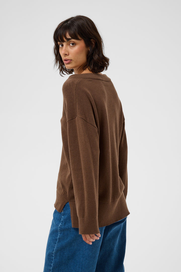 Pull à encolure en V Charlin - En coton et cachemire