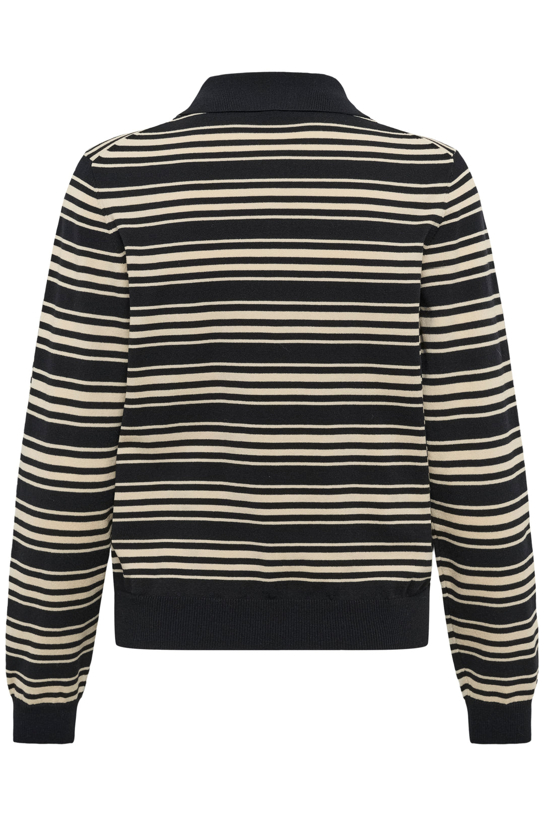 Pull en viscose Ecovero mélangée Channan - À rayures texturées et col rond