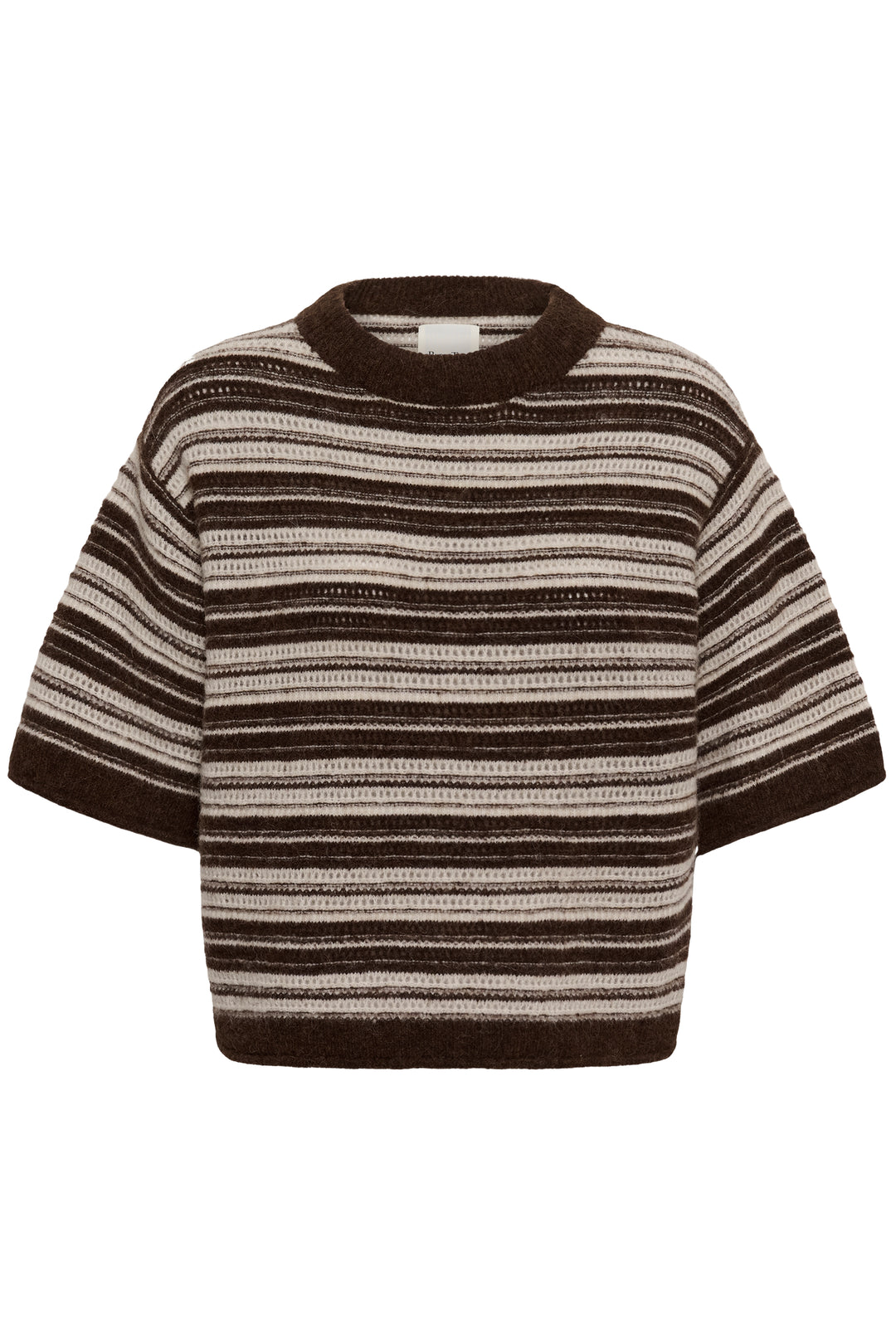 Pull en laine et alpaga mélangés Cerys - Col rond et manches amples