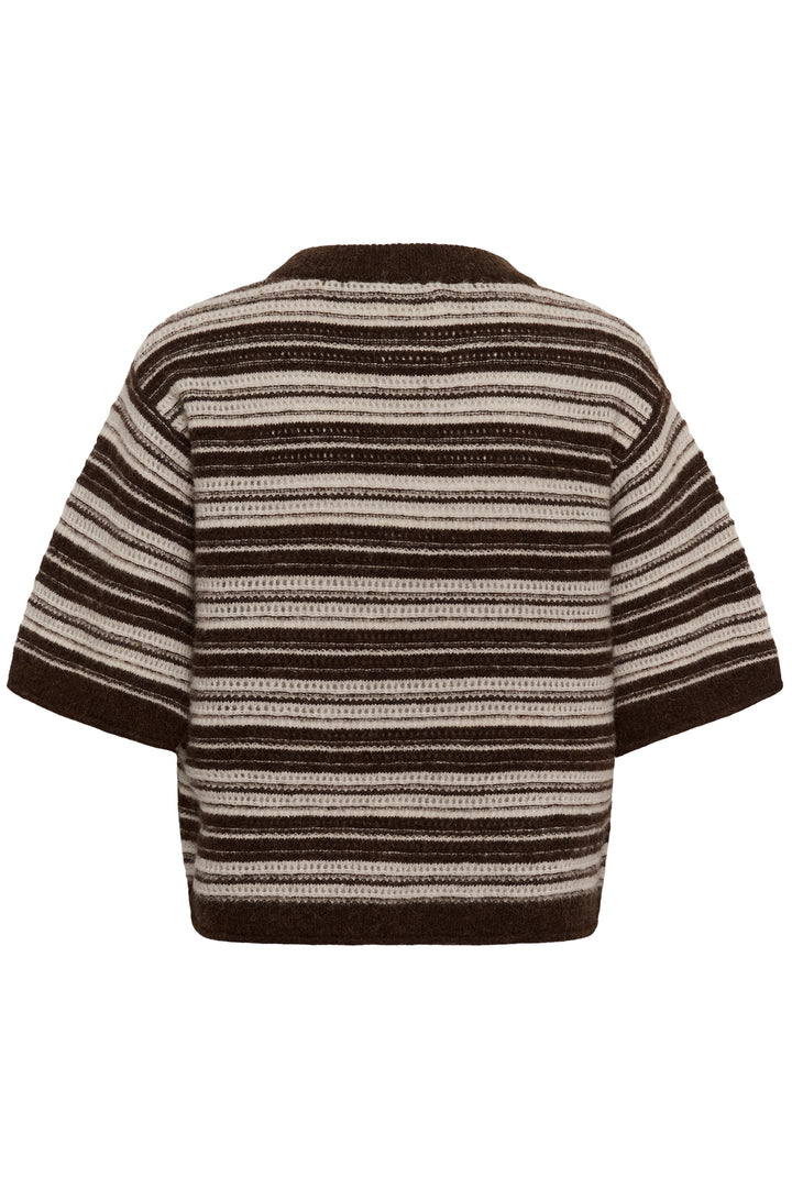 Pull en laine et alpaga mélangés Cerys - Col rond et manches amples