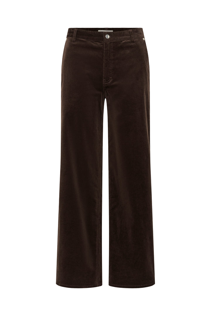 Pantalon en velours côtelé Cathrina - Ample extensible en coton doux