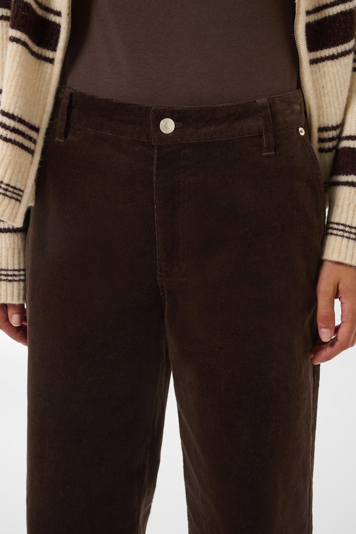 Pantalon en velours côtelé Cathrina - Ample extensible en coton doux