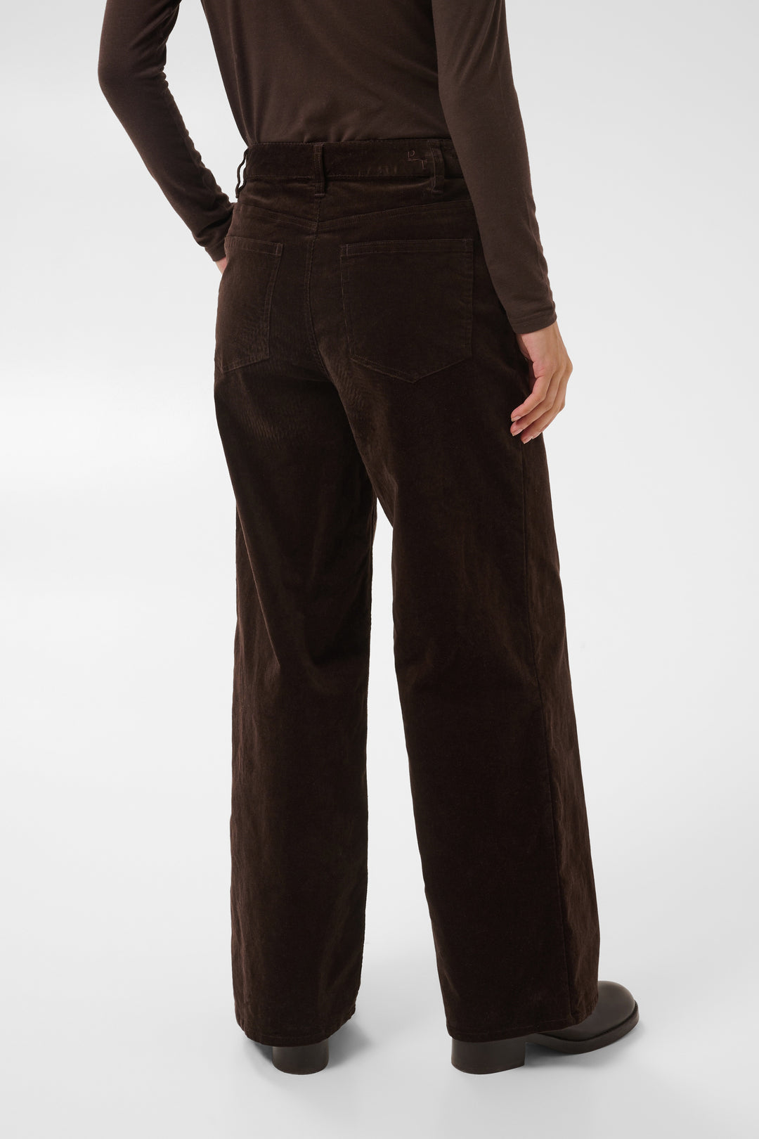 Pantalon en velours côtelé Cathrina - Ample extensible en coton doux