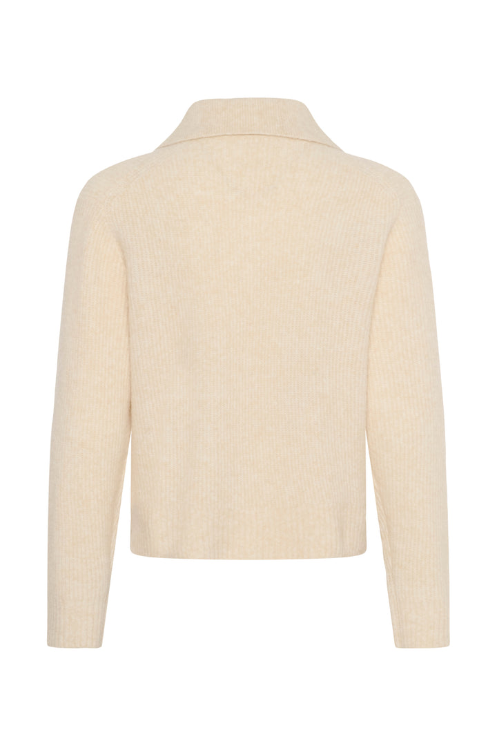 Pull en laine et alpaga mélangés Carilina - À col polo boutonné