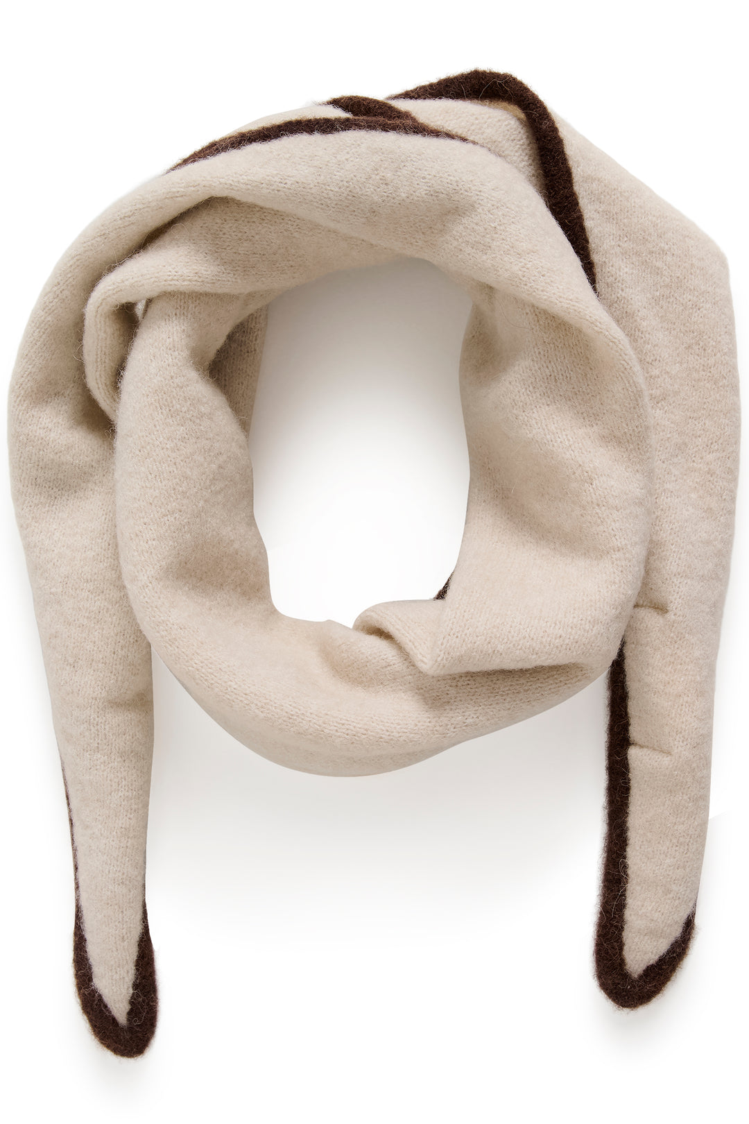Foulard moelleux Cimya - Laine certifiée aux bordures contrastantes