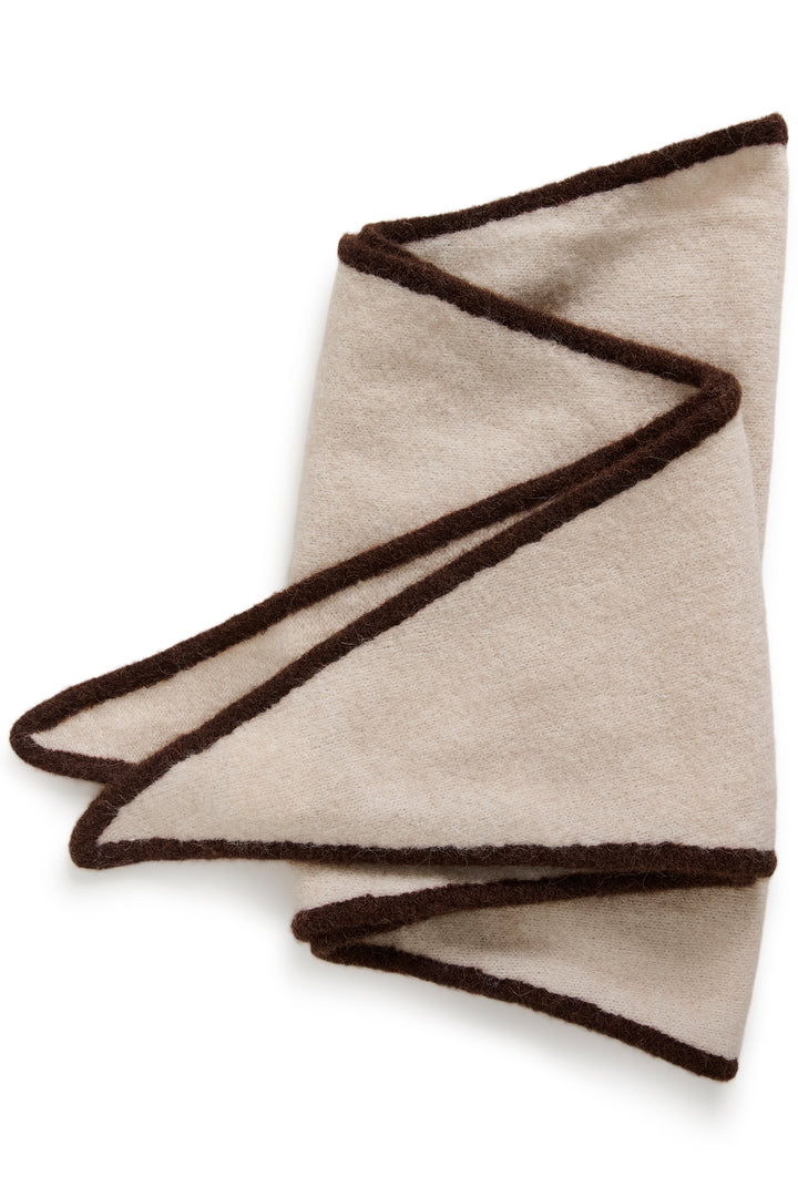 Foulard moelleux Cimya - Laine certifiée aux bordures contrastantes