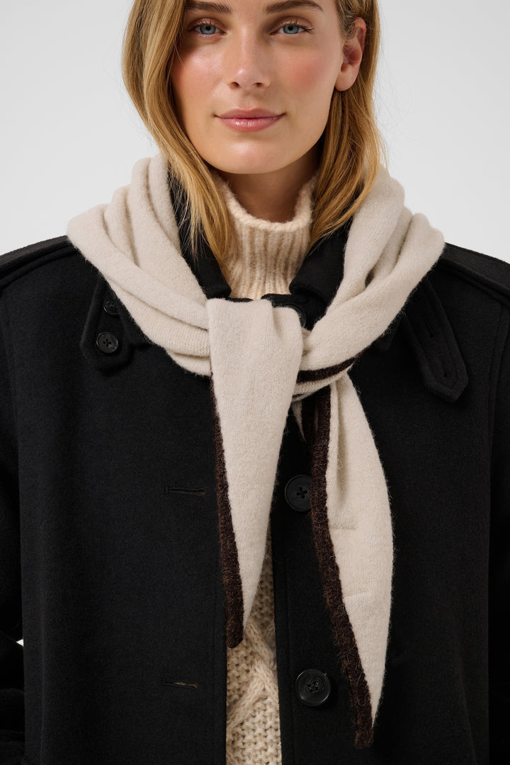 Foulard moelleux Cimya - Laine certifiée aux bordures contrastantes