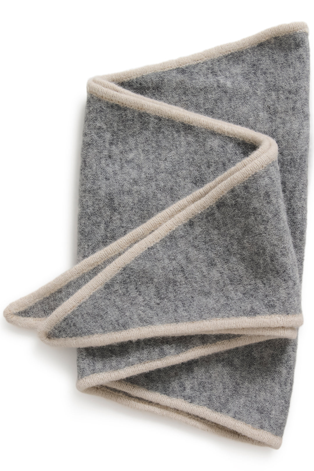 Foulard moelleux Cimya - Laine certifiée aux bordures contrastantes