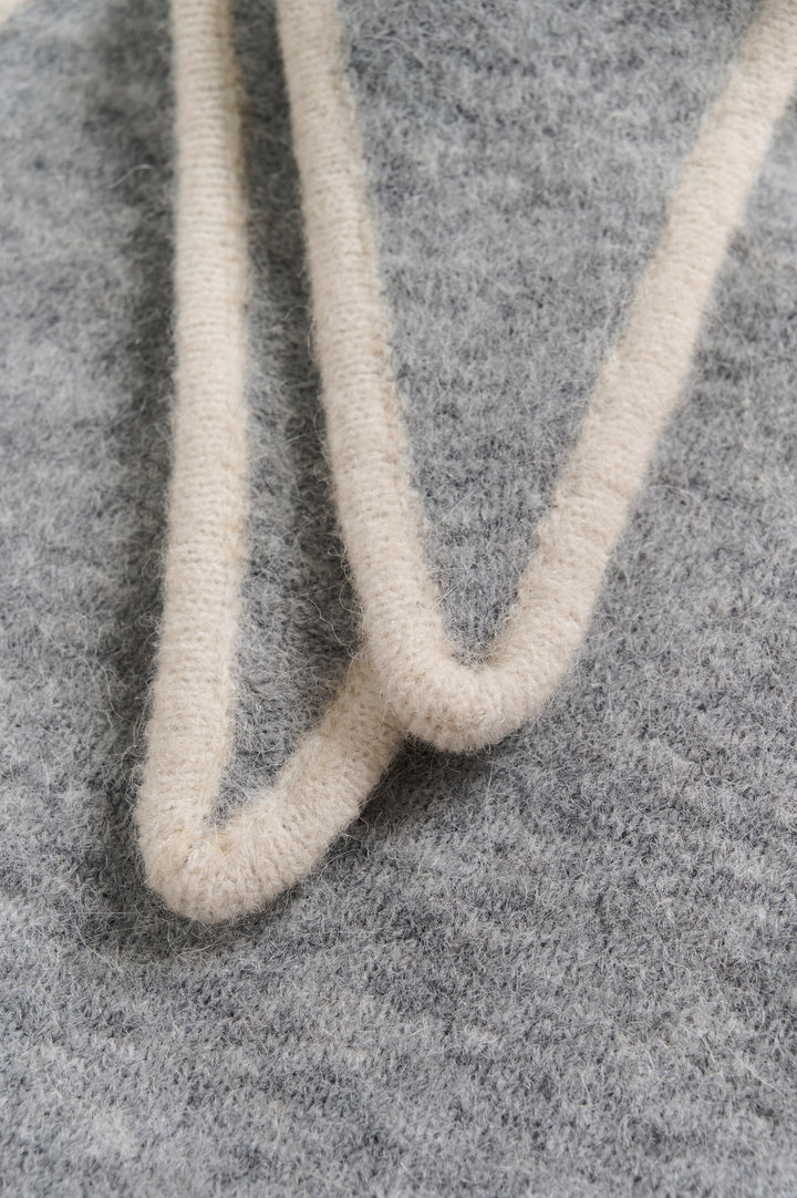 Foulard moelleux Cimya - Laine certifiée aux bordures contrastantes