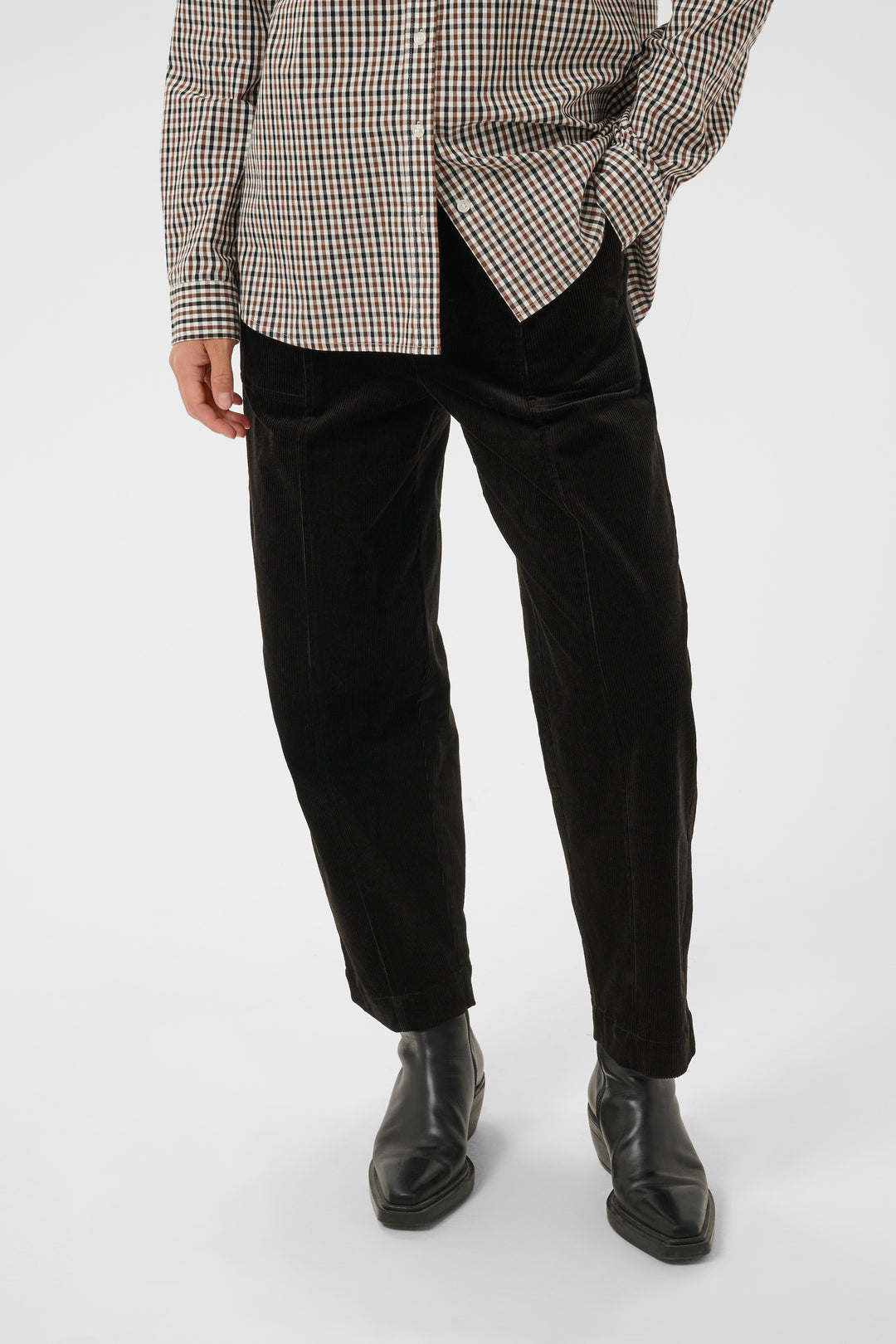 Pantalon en velours côtelé Netta - Extensible au style rétro