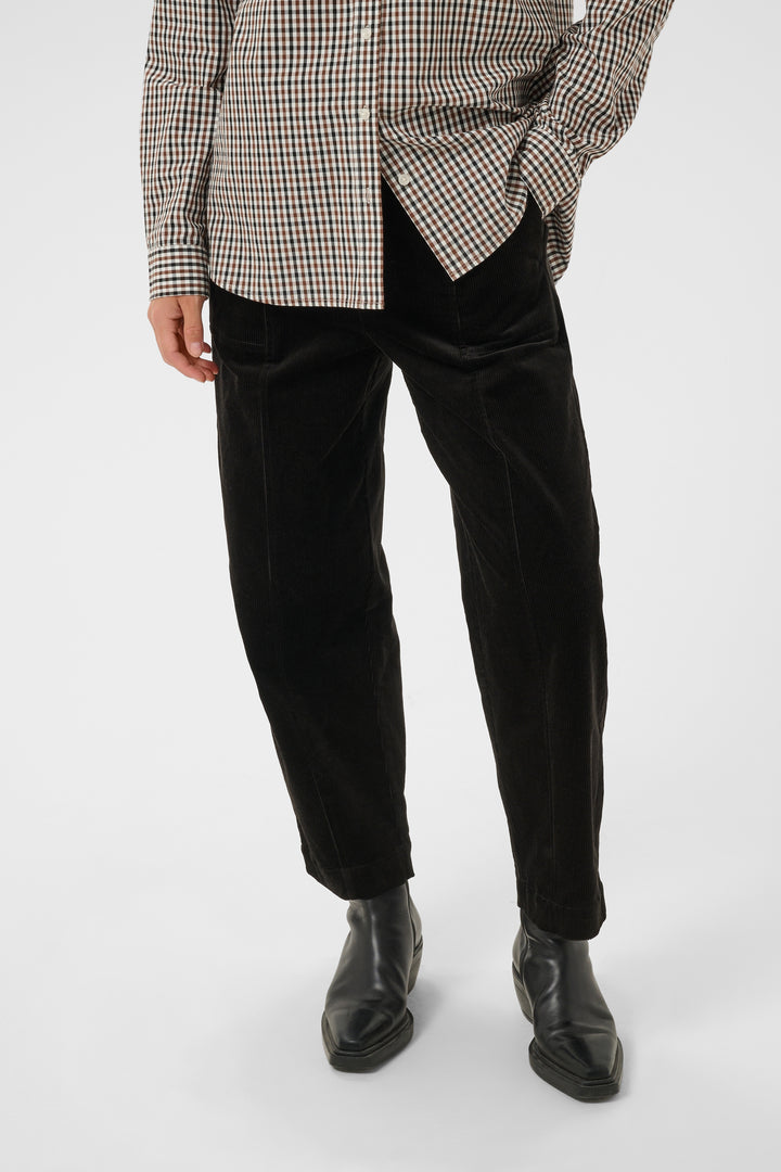 Pantalon en velours côtelé Netta - Extensible au style rétro