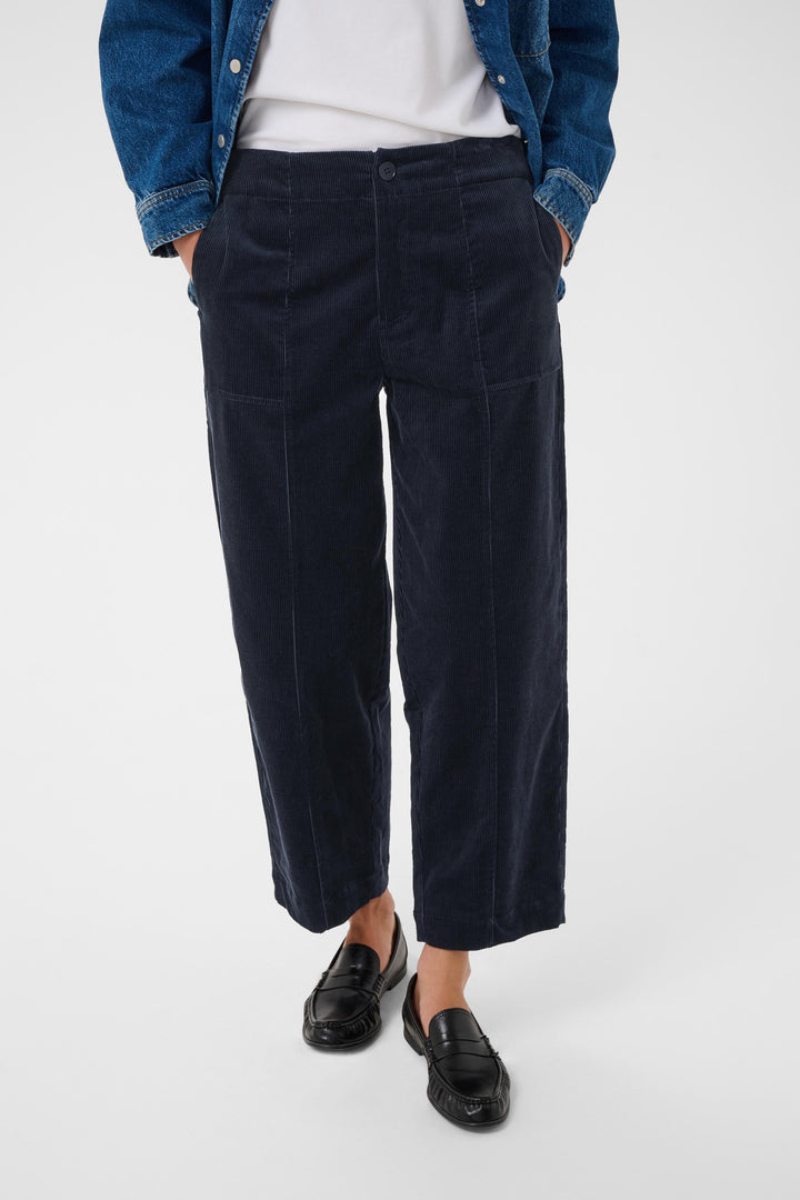 Pantalon en velours côtelé Netta - Extensible au style rétro