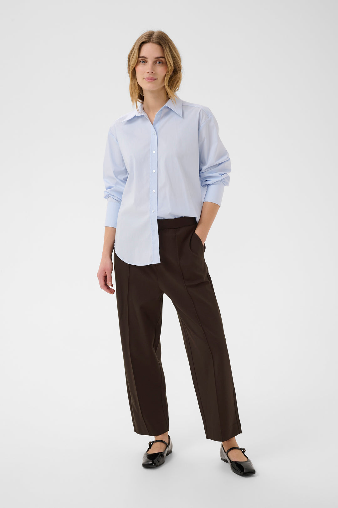 Pantalon à coupe ballon Colisa - En tricot extensible et taille haute