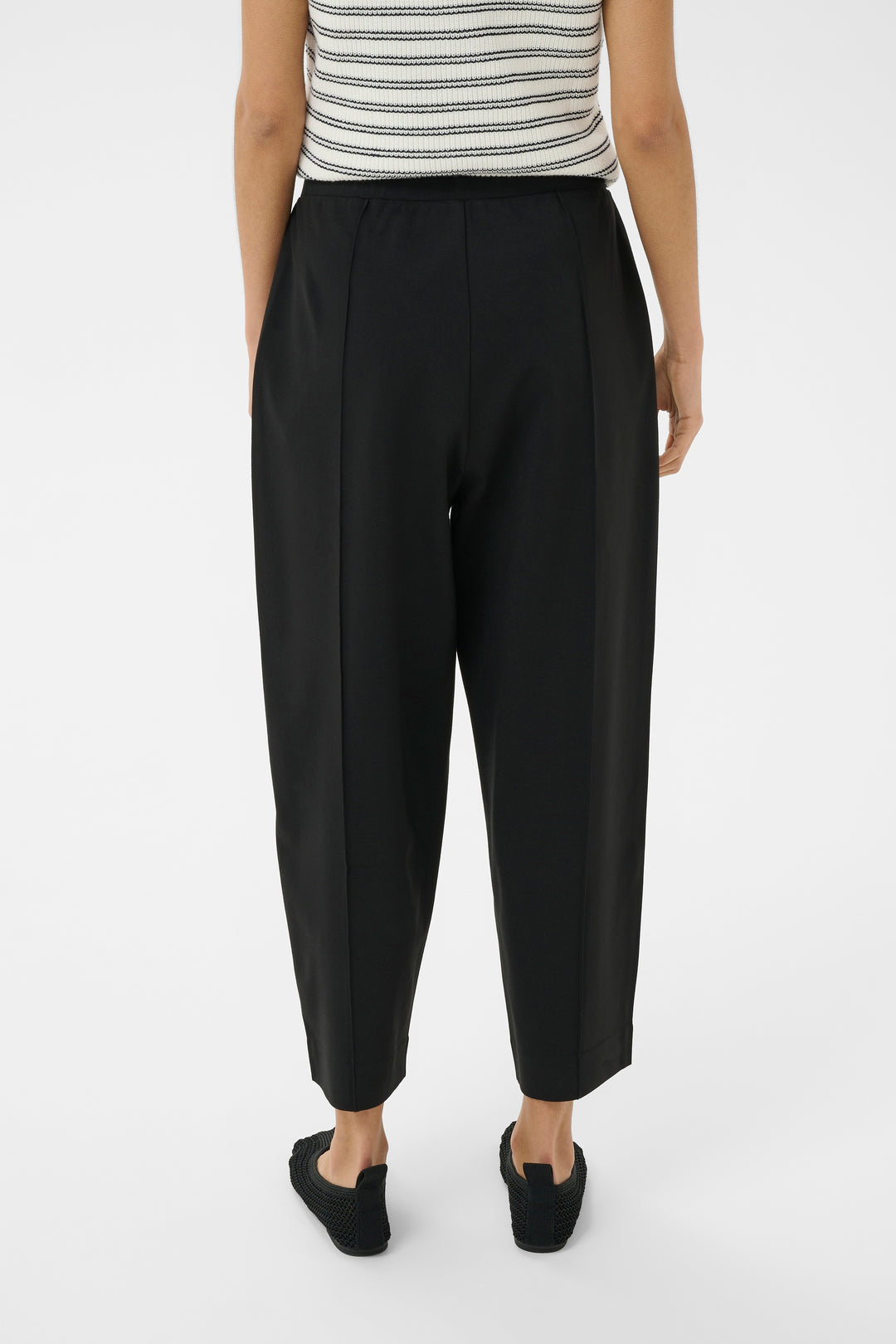Pantalon à coupe ballon Colisa - En tricot extensible et taille haute