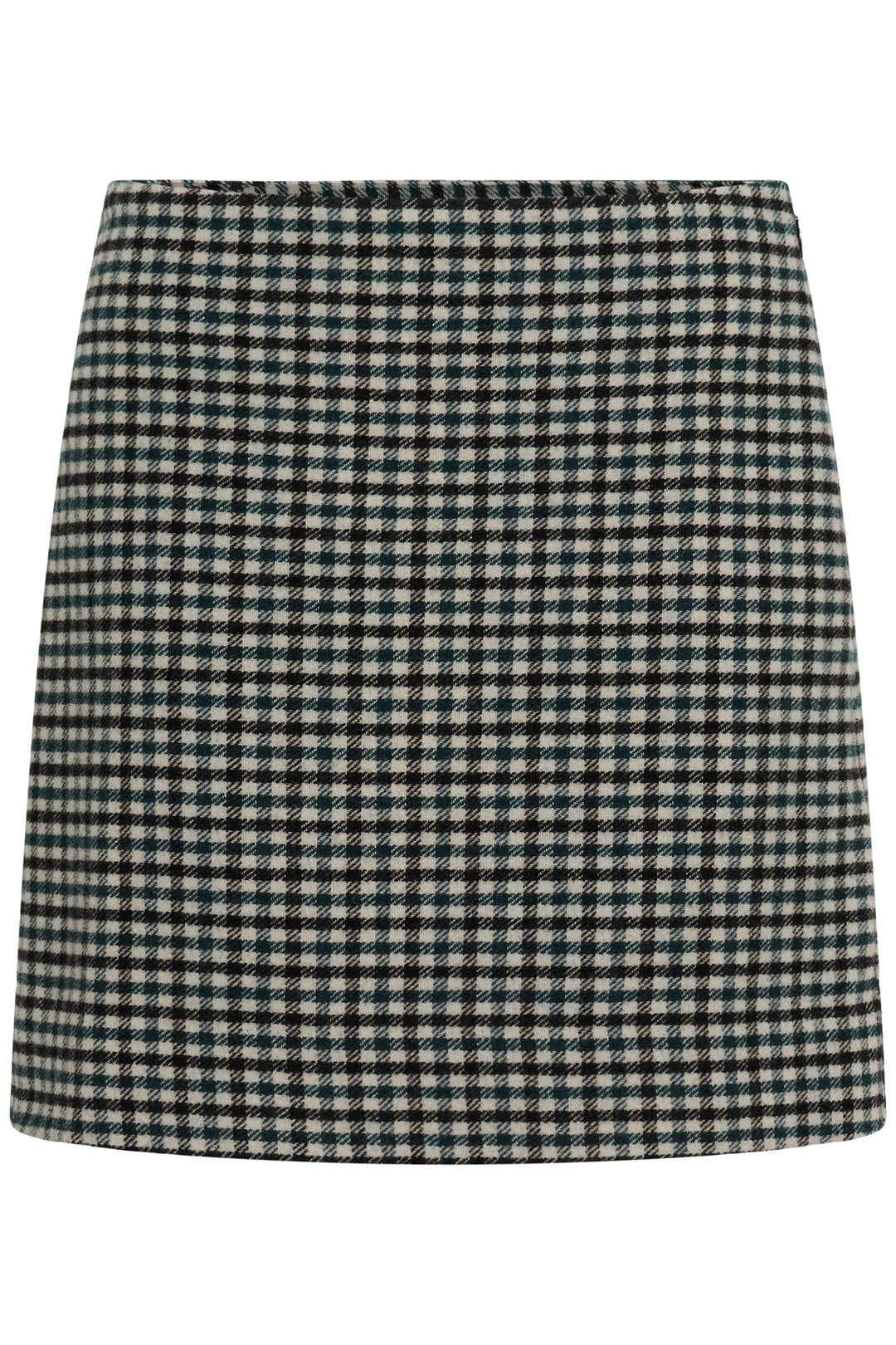 Jupe en laine mélangée au motif quadrillé classique Julissa - Coupe droite structurée