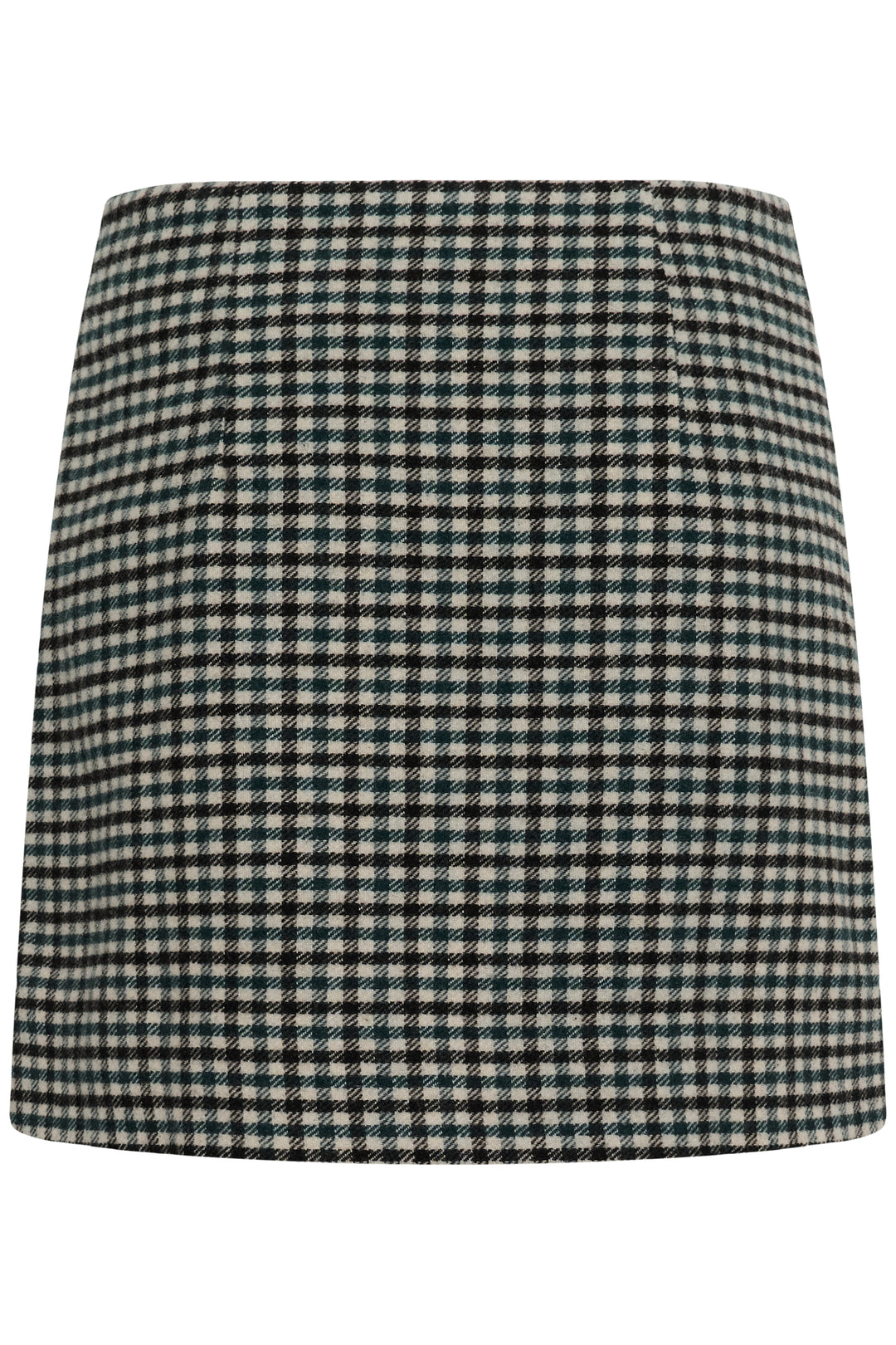 Jupe en laine mélangée au motif quadrillé classique Julissa - Coupe droite structurée
