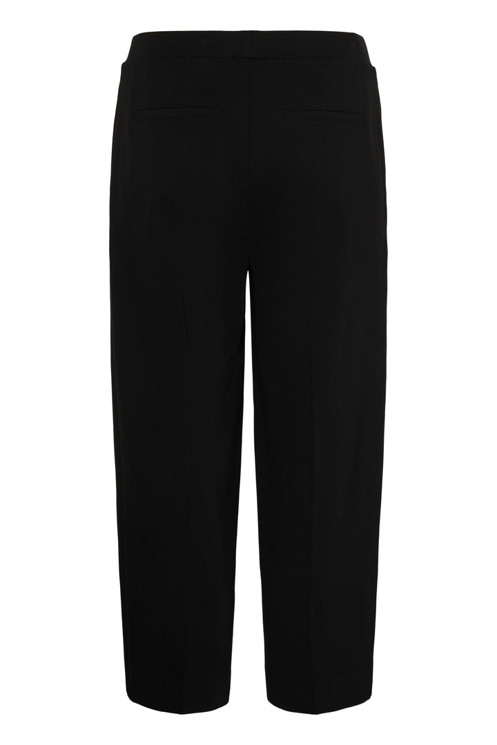 Pantalon écourté à jambe large Conchita -  En tricot extensible et taille élastique