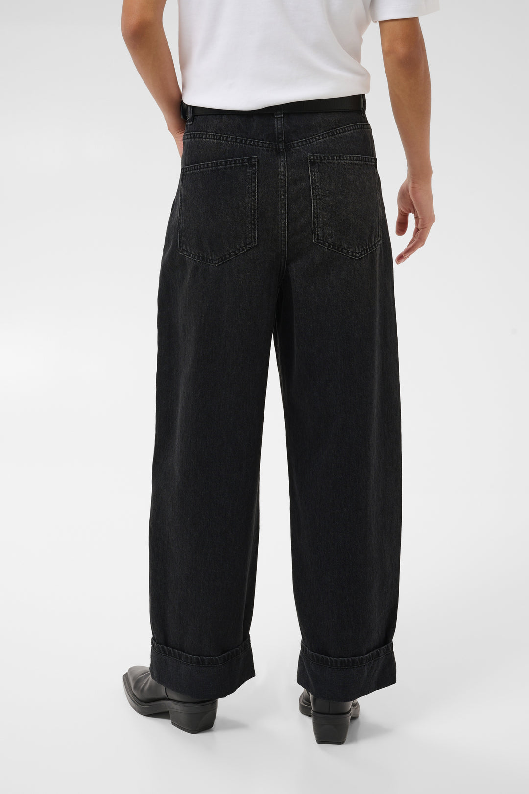Jeans en denim à jambes amples Christine - 100% coton