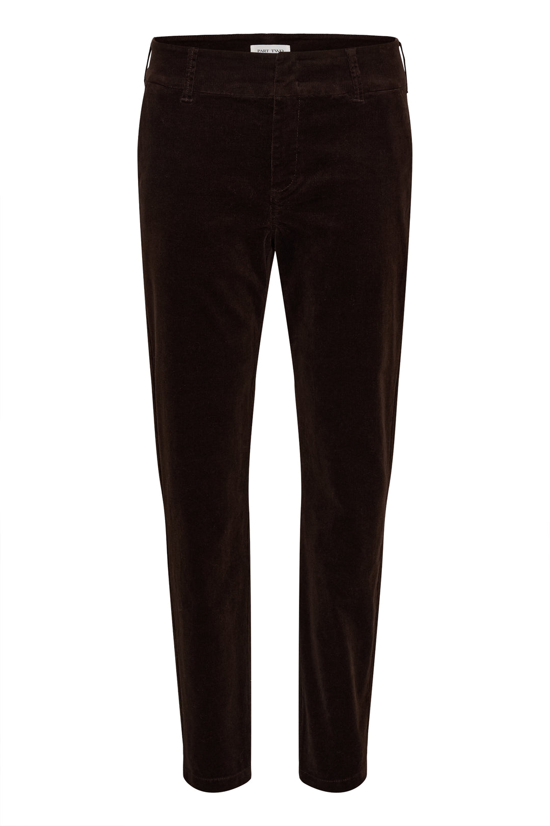 Pantalon en velours côtelé extensible Soffysa - À coupe droite et longueur cheville