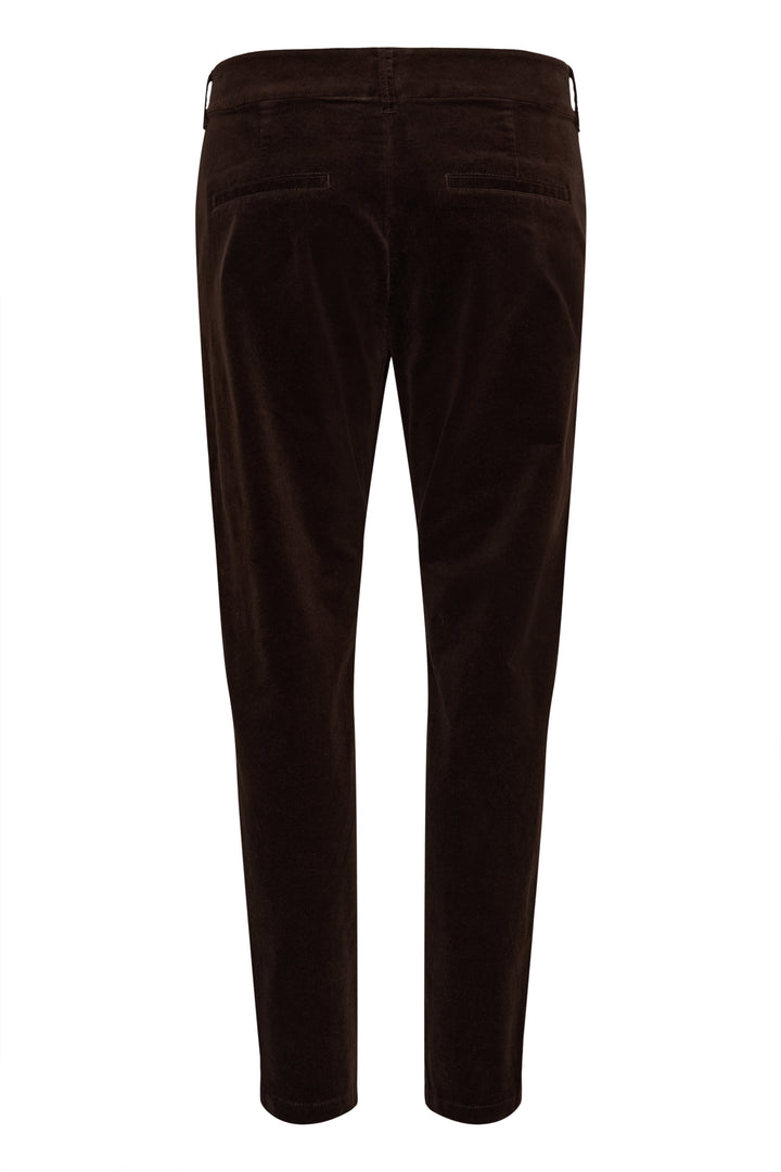 Pantalon en velours côtelé extensible Soffysa - À coupe droite et longueur cheville