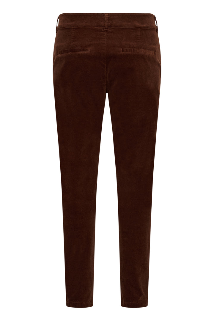 Pantalon en velours côtelé extensible Soffysa - À coupe droite et longueur cheville