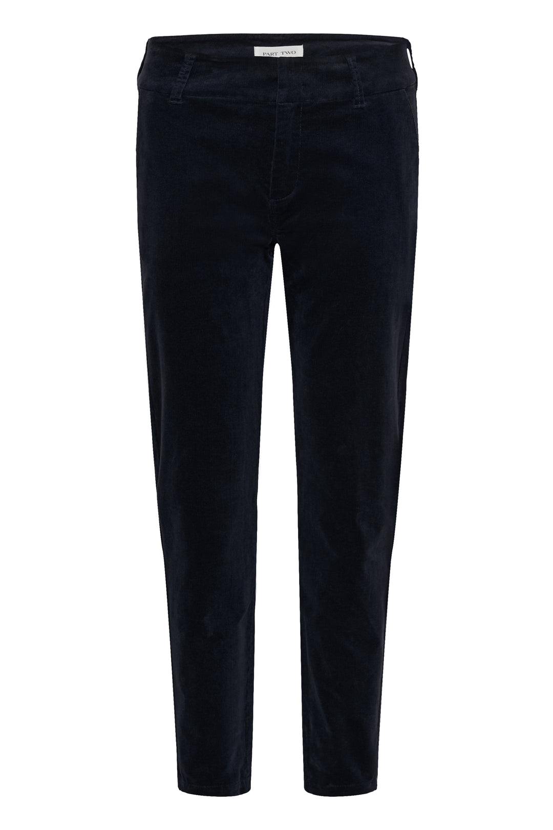 Pantalon en velours côtelé extensible Soffysa - À coupe droite et longueur cheville