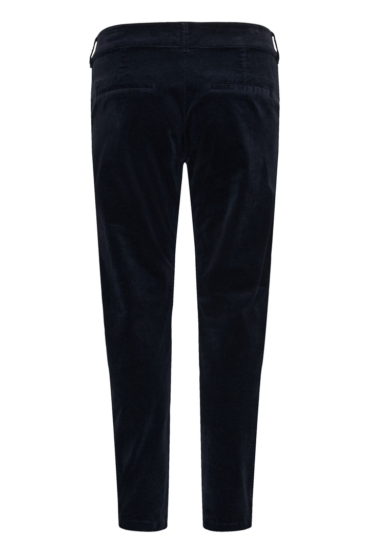 Pantalon en velours côtelé extensible Soffysa - À coupe droite et longueur cheville