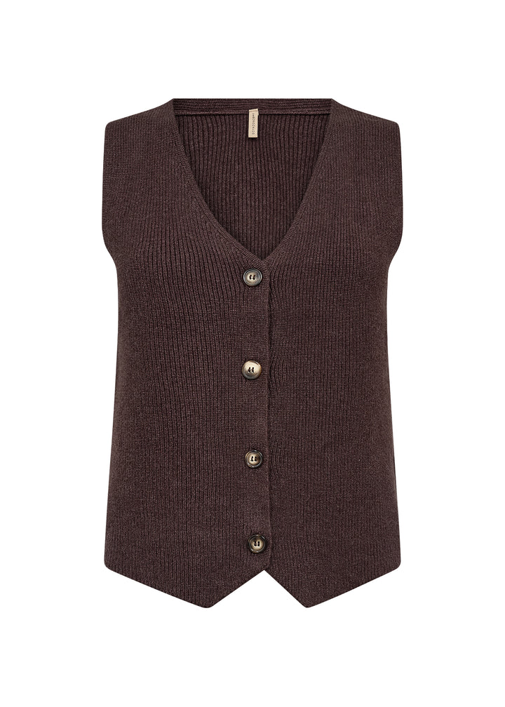 Gilet sans manches à boutonnage classique Kanita - Mélange de viscose Ecovero