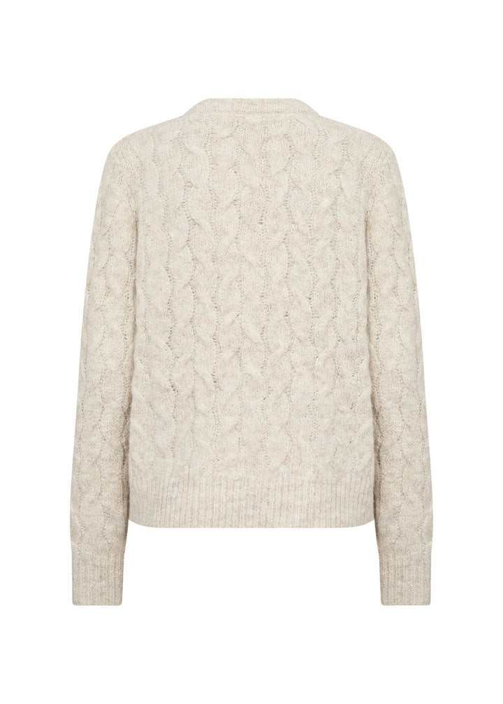 Cardigan en maille torsadée Heida - Texturé en mélange de laine