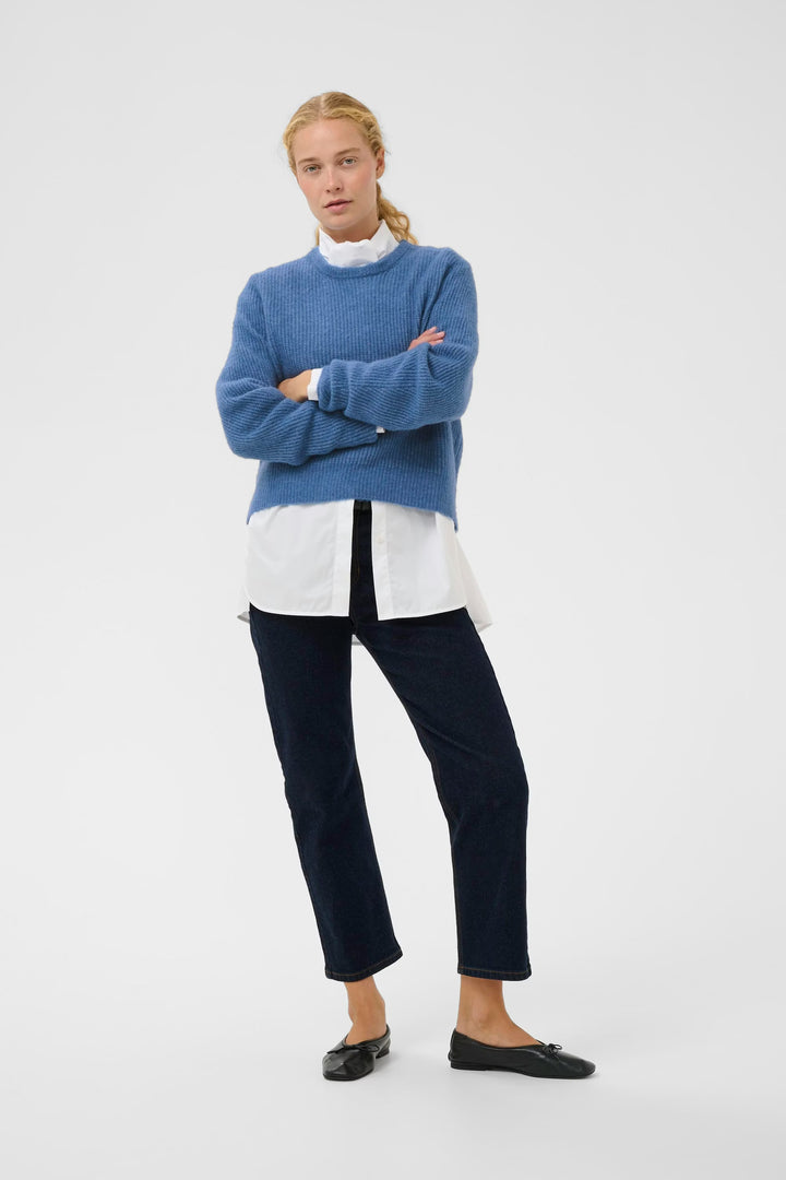 Pull court à texture côtelée Nias