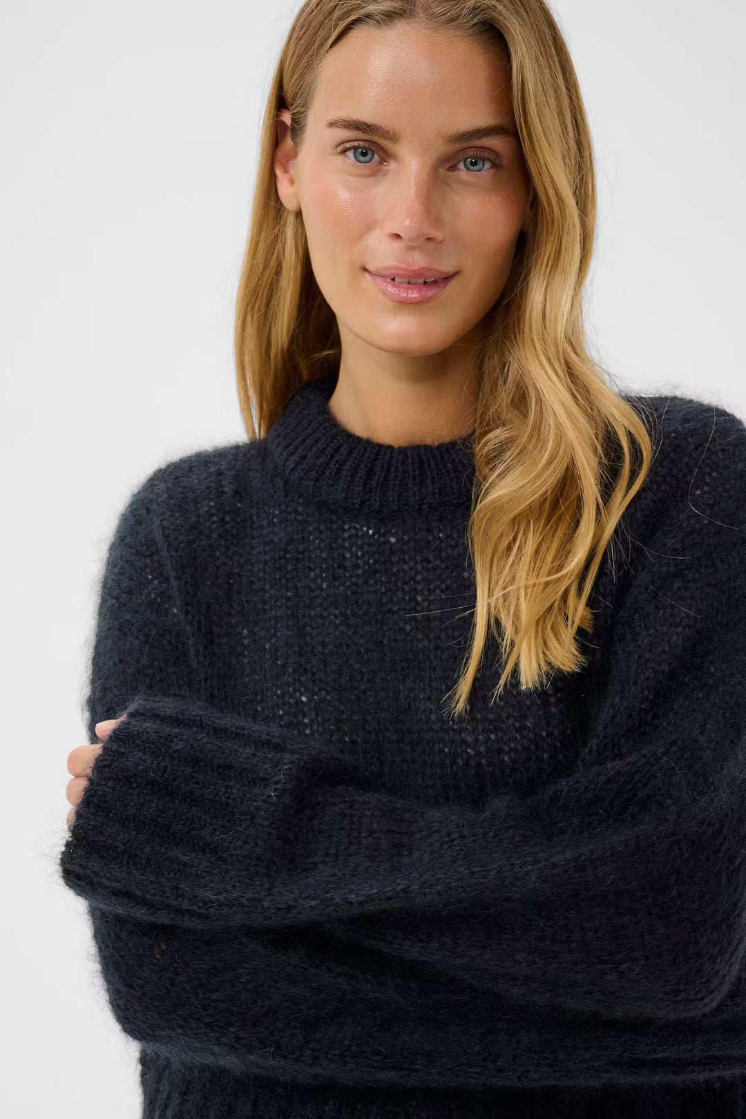 Chandail de mohair et laine Sille - Avec col rond