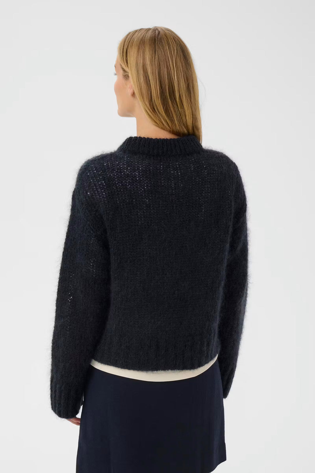 Chandail de mohair et laine Sille - Avec col rond