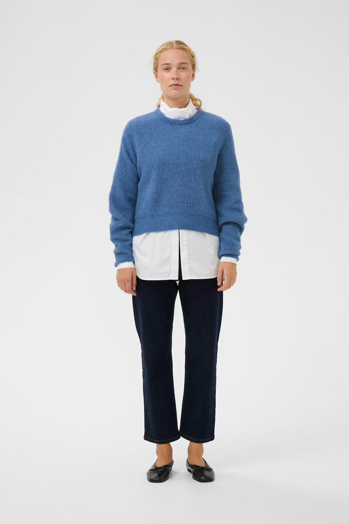 Pull court à texture côtelée Nias