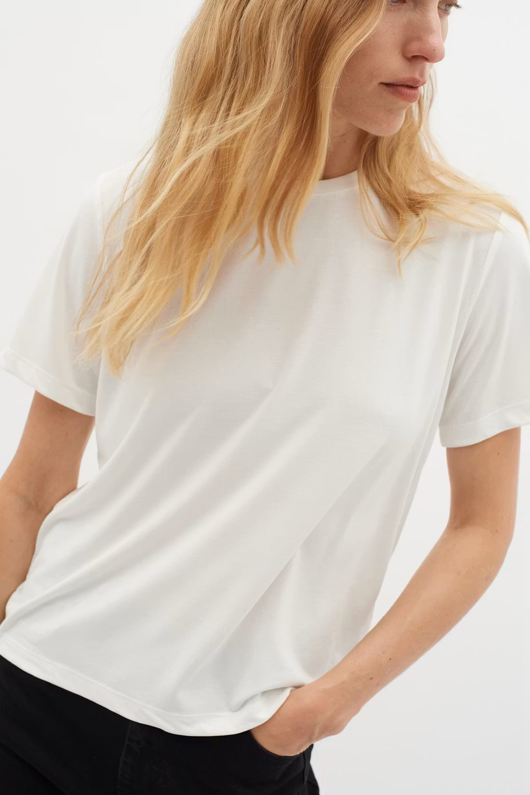T-shirt basique en modal TENCEL™ Liliana - Avec encolure ronde et manches courtes