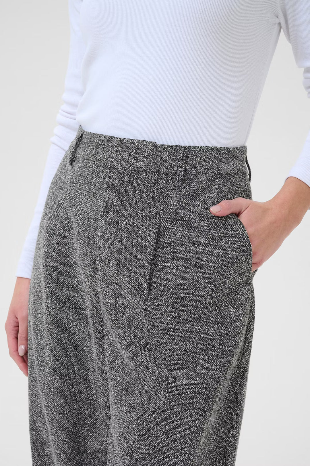 Pantalon gris fumée Alba